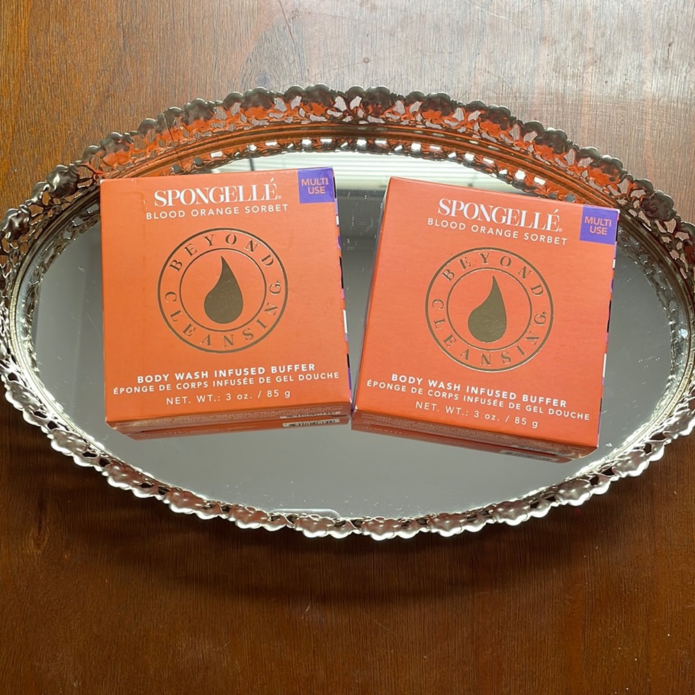2 Spongelles in Blood Orange Sorbet